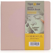 Tigertint Sert Kapak Eskiz Defteri 140 G 20X20 cm 80 Yaprak Pudra Pembe 100140525