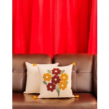 Felluci Textile Punch Nakışlı Kırlent Demet 43 x 43 2ADET