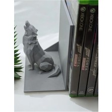 Dlc 3d Design Dekoratif Kurt Kitaplık Tutucu, Kitap Tutucu, Kitap Standı