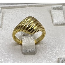 By Nur Takı Gold Burgu Model Ayarlanabilir Yüzük