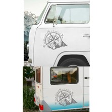Sticker Usta Pusula Dağ 4x4 Off Road Sticker Araba Oto Motosiklet Karavan Etiket 02112