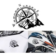 Pusula Dağ 4x4 Off Road Sticker Araba Oto Motosiklet Karavan Etiket 02112