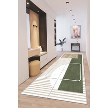 Uy Style Tekstil Yıkanabilir Süngerli Kaymaz Taban Dijital Baskılı Koridor Mutfak Hol Salon Desenli Halı Kesme Yolluk