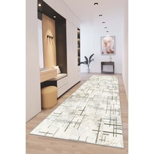Uy Style Tekstil Yıkanabilir Süngerli Kaymaz Taban Dijital Baskılı Koridor Mutfak Hol Salon Desenli Halı Kesme Yolluk