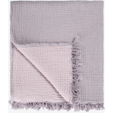 Cocoon %100 Pamuk 4 Kat Müslin Koltuk Şalı Mor / Lila 130x170