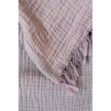 Cocoon %100 Pamuk 4 Kat Müslin Koltuk Şalı Mor / Lila 130x170