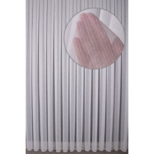 Tül Perde Düz V5 DS:14342 1x3 Sık Pile Kırık Beyaz