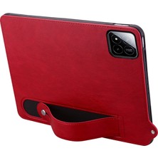4U Sky Xiaomi Pad 7/pad 7 Pro Kılıf El Askısı Deri Tablet Kılıfı-Kırmızı (Yurt Dışından)
