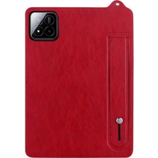 4U Sky Xiaomi Pad 7/pad 7 Pro Kılıf El Askısı Deri Tablet Kılıfı-Kırmızı (Yurt Dışından)