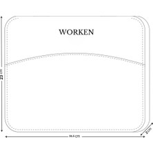 Worken Tablet Kılıf Cement iPad, Galaxy, Lenovo, Huaweı 11-11,5 Inç 31,5X23X2 cm Vegan Deri Şal Gri