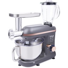 Yui M120 Multi-Fonksiyonel 3'ü Bir Arada Stand Mikser Kıyma Setli ve Blender Özellikli Gri/rosegold