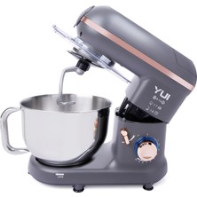 Yui M120 Multi-Fonksiyonel 3'ü Bir Arada Stand Mikser Kıyma Setli ve Blender Özellikli Gri/rosegold