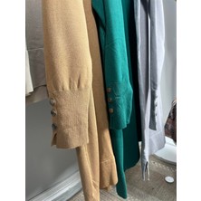 Moda 7014 Yarım Balıkçı Omuz ve Manşeti Metal Düğmeli Triko Tunık