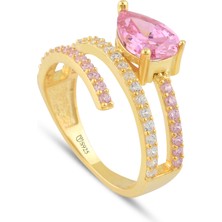 Karosh Pink Zirconia Taşlı Harmonic Twist Yüzük