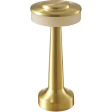 Noas Girit 3 Işık Gold Renkli Dokunmatik USB Şarjlı Dim Edilebilir Masa Lambası YL86-1233