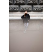 Moda 2474 Parmak Geçme Detaylı Sweatshirt