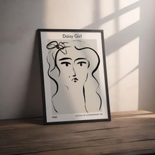Posterist Dekoratif Çerçevesiz Poster Daisy Girl Soyut Çerçevesiz Tablo