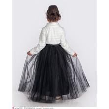 Inci Broşlu Peluş Kız Çocuk Abiye Bolero