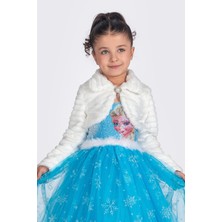 Inci Broşlu Peluş Kız Çocuk Abiye Bolero