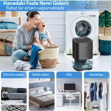 Nem Alma Cihazı Hava Kurutucu Banyo Mutfak Oda Için LED Işıklı Dehumidifer Nem Emici