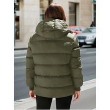 Kadın Siyah Su ve Rüzgar Geçirmez Oversize Kapüşonlu Kışlık Şişme Mont & Kaban & Parka - 137