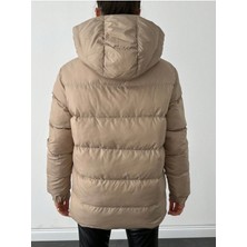 Kadın Siyah Su ve Rüzgar Geçirmez Oversize Kapüşonlu Kışlık Şişme Mont & Kaban & Parka - 137