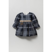 Magu Kemer Detaylu Pötikare Astarlı Pamuklu Elbise