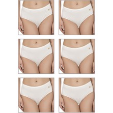 6'lı Paket Kadın Pamuklu Modal Esnek Yumuşak Yüksek Bel Bato Külot