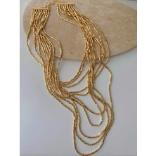 Sparkle Accessories Marka Model Çoklu Boncuk Kadın Çelik Kolye