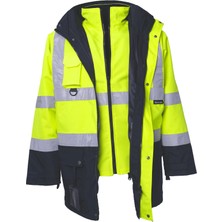 Kkdstock Oxford 5+1 Reflektörlü Içi Çıkmalı Kışlık Parka Mont 5 Farklı Kullanım Mühendis Yönetici Montu