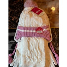 Kitti Bere Atkı Eldiven Takım Kız Rabbit Ears 4-8 Yaş