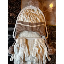 Kitti Bere Atkı Eldiven Takım Kız Rabbit Ears 4-8 Yaş