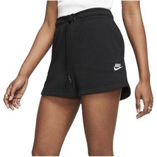 Nike Sportswear Essential Women's French Terry Shorts Black Pamuklu Kısa Kadın Şort Siyah