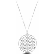 HS Demirci Gümüş Yaşam Çiçeği Kolye