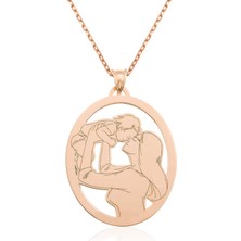 HS Demirci 925 Ayar Gümüş Anne Bebek Gümüş Kadın Kolye