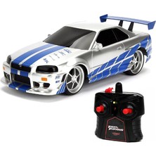 Oyuncakmatik USB Şarjlı Uzaktan Kumandalı Araba Yeni 1:16 Fast & Furious Brian’s Nissan Skyline Gt-R