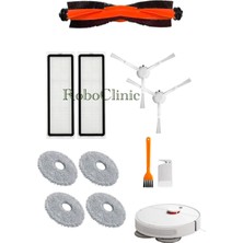 Roboclinic Xiaomi Robot Vacuum S10+/S10 Plus Uyumlu Fırça,filtre,mop Seti-11 Parça