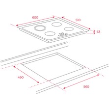 Teka - Tz 6317 - Ankastre Cam Seramik Elektrikli Ocak