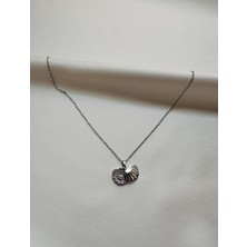 Jern Jewelry Taşlı Istiridyeli Çelik Kolye