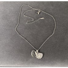 Jern Jewelry Taşlı Istiridyeli Çelik Kolye