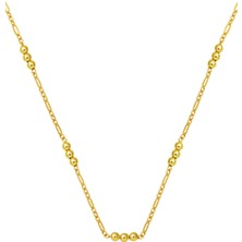 Bilezikci Figaro Zincirli Toplu 14 Ayar Altın Italyan Kolye