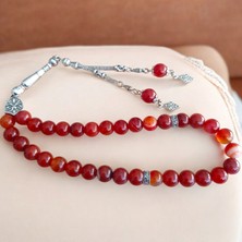 Akik Taşı Tesbih Erkek Tesbih Doğal Taş Tesbih 33 Lük Erkek Tesbih 10MM Büyük Boy Tesbih