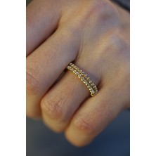 Yenigün Kuyumculuk 14 Ayar Altın Çift Dorika Sıralı Yüzük 2