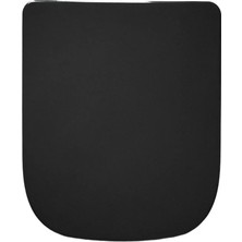 Idevit Halley Duroplast Ultra Ince Yavaş Kapanır Klozet Kapağı Mat Siyah 53-02-06-036