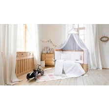 Tugu Home Baby Nervür %100 Pamuk 10 Parça 70X130 cm Beşik Uyku Seti,bebek Uyku Takımı,anne Yanı Se
