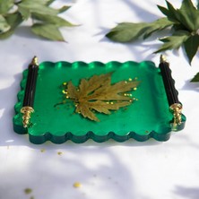 Pelince Epoksi Reçine Takı Tepsisi - Yeşil Çınar