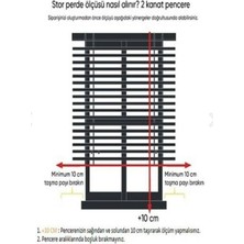 Storburada Çift Mekanizmalı Kirli Beyaz Tül Perde ve Ekru Stor Perde STB-100