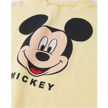 Yeni Sezon Erkek Çocuk Mickey Mouse Sarı Renk Alt-Üst Takım Sarı