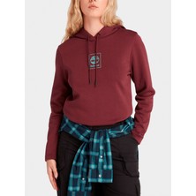 Timberland Small Stack Logo Bb Hoodıe Kadin Bordo Sweatshirt TB0A6HSNDZ31
