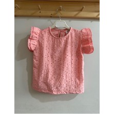 Mini Bambi Kız Ocuk Fisto Işlemeli T-Shirt Pembe